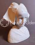 Albert SCHULTZ Buste de jeune alsacienne biscuit (porcelaine) : Hauteur : 29cm. Charles Albert Schultz