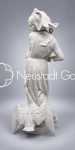 Albert SCHULTZ Gänseliesel Biscuit de porcelaine, hauteur 38cm. Charles Albert Schultz