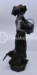 Albert SCHULTZ Ganseliesel Galvanoplastie, hauteur 45cm. Charles Albert Schultz
