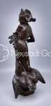 Albert SCHULTZ Gänseliesel galvanoplastie, hauteur 46cm - vers 1900. Charles Albert Schultz