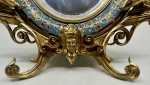 Alphonse Giroux Miroir de table en cloisonné aux putti bronze et émaux cloisonnés - époque XIXe siècle (détail). Alphonse Giroux