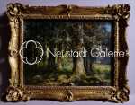 Anton DIEFFENBACH Sous-bois huile sur ppaneau, 24x32cm (avec son cadre). Anton Dieffenbach