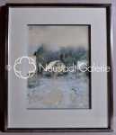 Bernard GANTNER Neige à Rougegoutte aquarelle et gouache,  32,5x24,5cm - 1995 (avec son cadre). Bernard Gantner