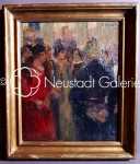 Emile SCHNEIDER Le bal huile sur toile, 46x38cm - vers 1900 (avec son cadre). Émile Schneider