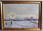 Emile STAHL Paysage de neige à la Robertsau huile sur toile, 32,5x47,5cm (avec son cadre). Emile Stahl