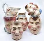 Faïencerie de Sarreguemines - Pichet anthropomorphe - Homme au chapeau (n°3300) - vue d ensemble. Faïencerie de Sarreguemines