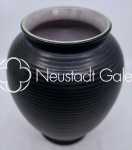 Fernand ELCHINGER Vase à rainures noires  céramique, hauteur : 21cm - années 40. Fernand Elchinger