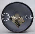 Fernand ELCHINGER Vase en forme de  coupe à dégradés de gris et blanc céramique, hauteur 21cm - circa 1950 (marque). Léon Elchinger