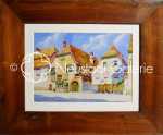 HANSI Rue à Kaysersberg aquarelle, 19,5x28cm - 1926 (avec son cadre). Jean-Jacques Waltz