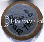 Léon ELCHINGER Vase à décor géométrique bleu et points rouges  céramique hauteur : 25cm - vers 1920 et 1934 (marque). Léon Elchinger