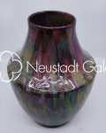 Léon ELCHINGER Vase flammé céramique , hauteur 25cm - vers 1920 / 1934. Léon Elchinger