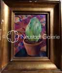 Lisa KRUGELL Opuntia appelé figuier de Barbarie huile sur panneau, 22x16cm (avec son cadre). Lisa Krugell