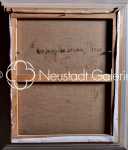 LUC HUEBER Rue Jacques Sturm à Strasbourg huile sur toile, 65x54cm - 1973 (verso). Luc Hueber