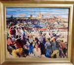 Lucien HAFFEN Courses provençales (aux Saintes-Marie-de-la-Mer) huile sur toile, 64,5x65,5cm (avec son cadre). Lucien Haffen