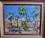 Lucien HAFFEN Jerez de la Frontera - Plaza de las Angustias huile sur toile, 61x78,5cm (avec son cadre). Lucien Haffen