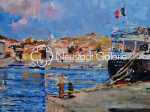 Lucien HAFFEN Port-Vendres huile sur toile, 54x65cm - vers 1956 (détail). Lucien Haffen