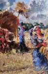 Lucien HAFFEN Scène de fenaison huile sur toile, 54x65cm (détail). Lucien Haffen
