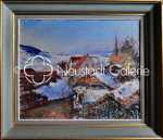 Lucien HAFFEN Village de Belmont sous la neige Huile sur toile, 54x65cm (avec son cadre). Lucien Haffen