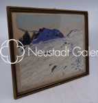 Paul LESCHHORN Ombre sur la neige (Schneeschatten) estampe 24,5x31cm. Paul Leschhorn