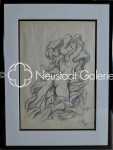 Tomi UNGERER Love Therapy (pour Babylon) crayon, 29,7x20,7cm - vers 1977 et 1979 (avec son cadre). Jean-Thomas Ungerer